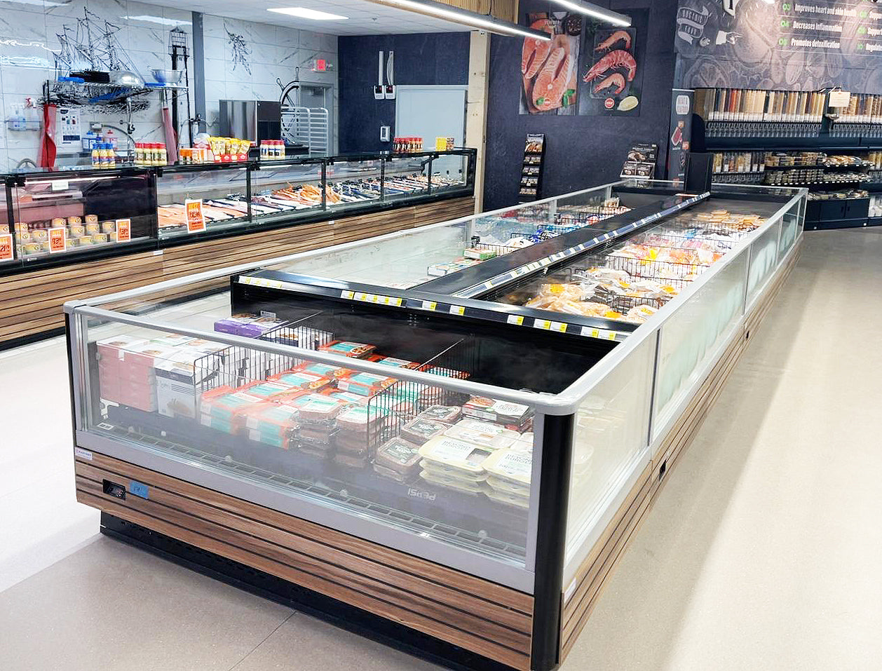 Double Island Freezer Remote With Shelf