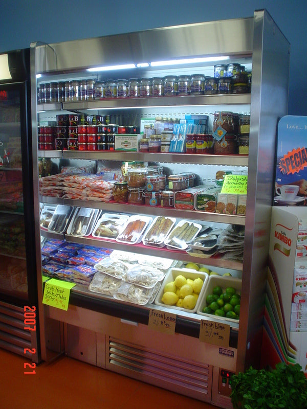 27"D Slim Line Multi-Deck Open Merchandiser, S/S Finish