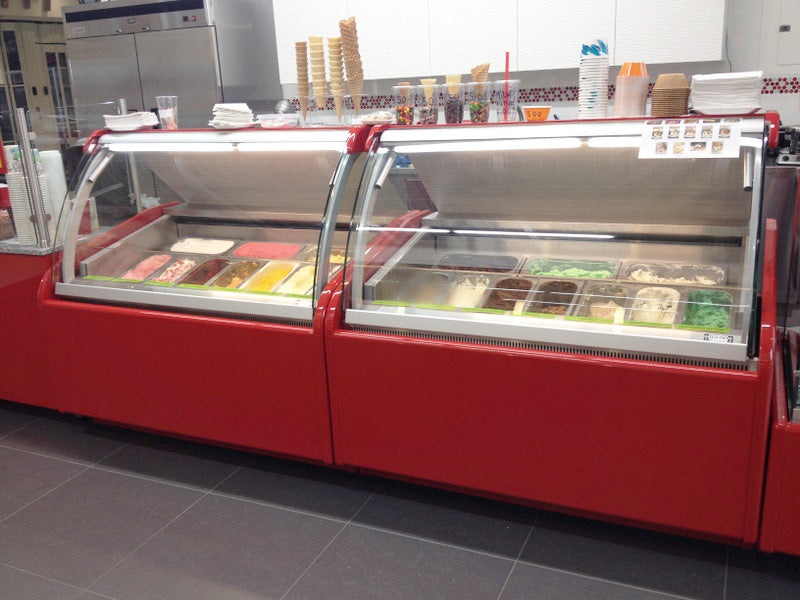 Gelato Ice Cream Freezer, Painted Enamel Finish