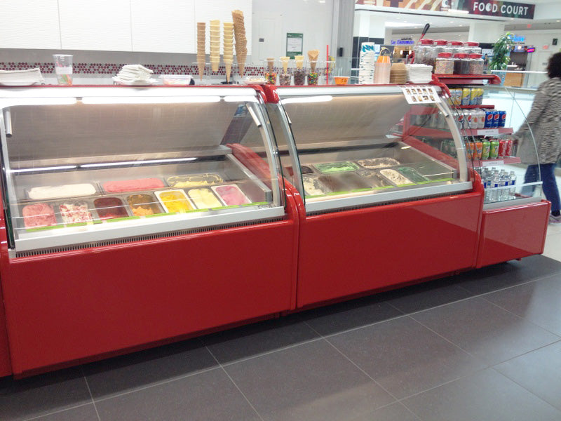 Gelato Ice Cream Freezer, Painted Enamel Finish