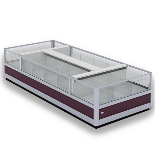 KNIDOS | Remote Island Freezer with 2 Row Top Shelves