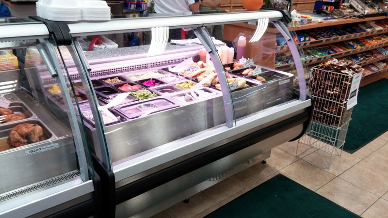 Deluxe Refrigerated Salad Case, Lift-up Front Glass