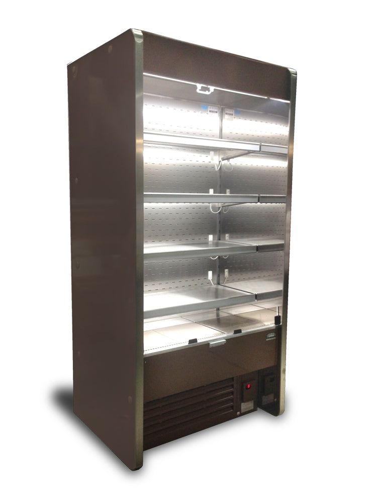 27"D Slim Line Multi-Deck Open Merchandiser, Painted Steel Finish