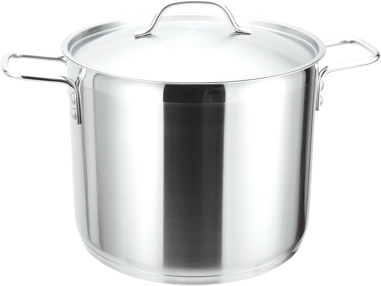 STOCK POT W/COVER 14.2" X 11" STRAUSS PRO, 28.5L