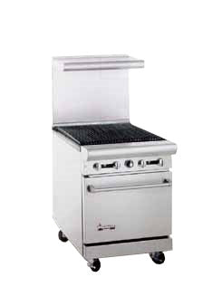 24" Wide Restaurant Range w/ 24" Wide Radiant Broiler