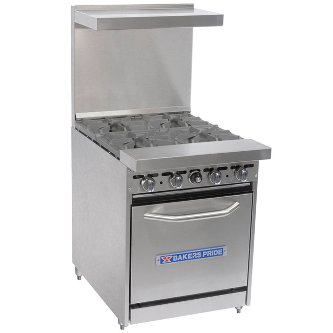 24" Restaurant Series Range w/ Four Burners & One Oven