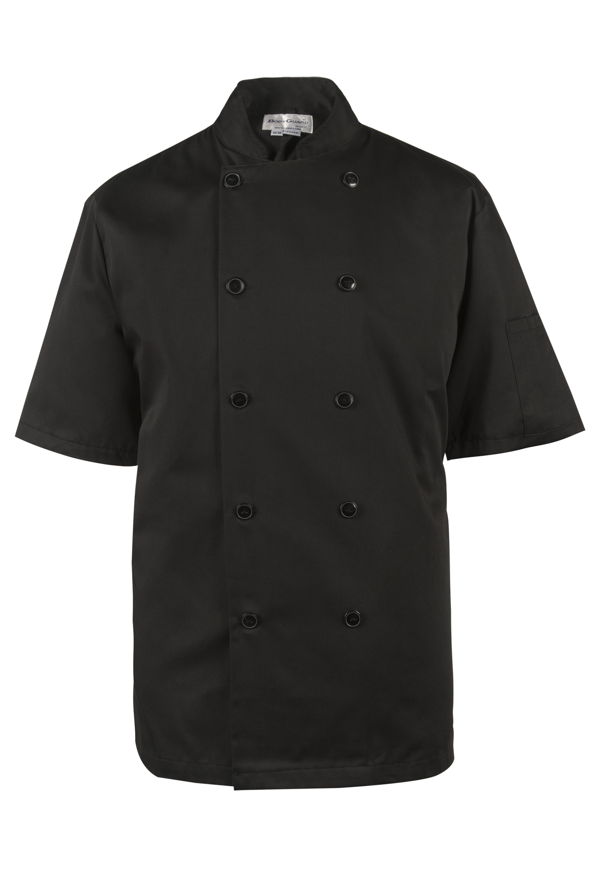 BG21820B-XS : Chef Jacket, Back Mesh, Short Sleeve, Black