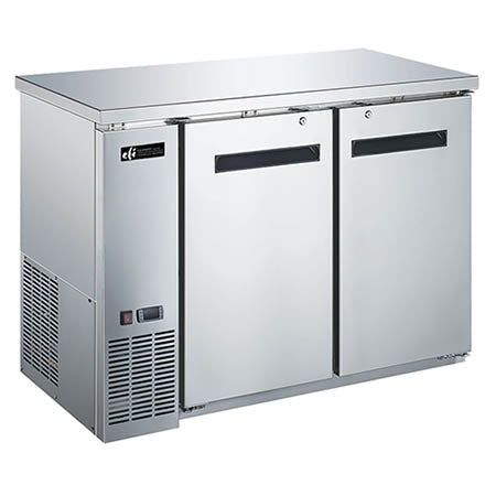 48" Back Bar Solid Door Coolers (Stainless Steel)