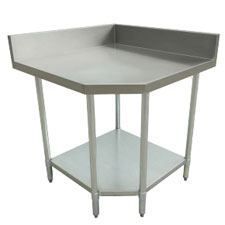 24" x 24" CORNER WORKTABLES WITH BACKSPLASH