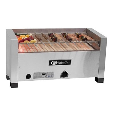 36" Counter-top Open Hearth Open Front Gas Broiler - Kabob