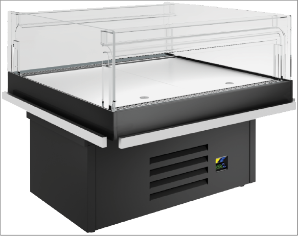 Self Contained Island Fridge Flat Glass