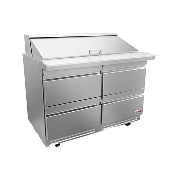 48" Mega Top Table w/ 18 Pans & 4 Drawers