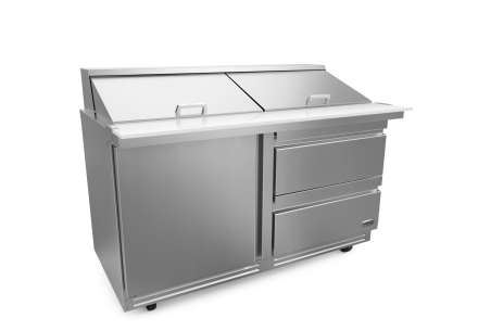 60" Mega Top Table w/ 24 Pans & 2 Drawers