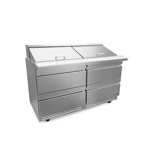 60" Mega Top Table w/ 24 Pans & 4 Drawers