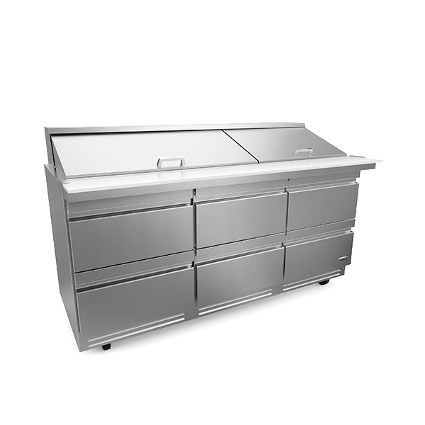 72" Mega Top Table w/ 30 Pans & 6 Drawers