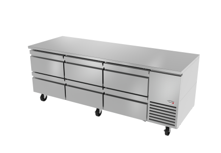 93" Undercounter Refrigerator w/ 6 Drawers, 40" Height