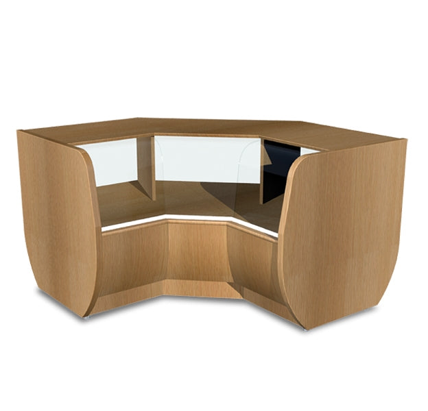 Inside Corner Cash Counter, Wood Finish
