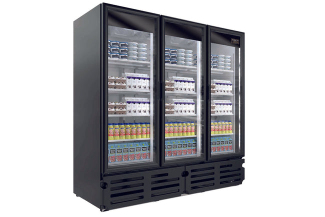 Black Merchandiser Refrigerator - 3 Doors