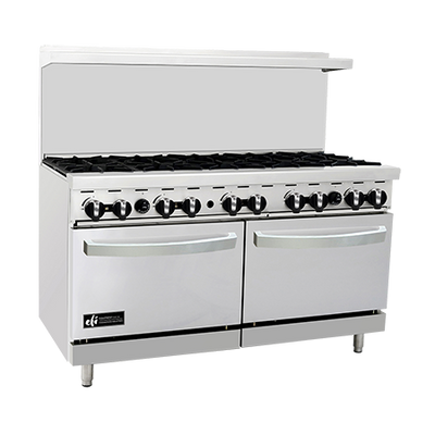 60" Range with 8 Burners and 12" Griddle - Natural Gas