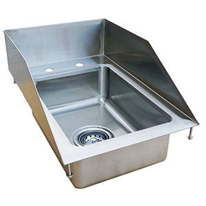 Drop in sink 10" depth bowl w/splash guard