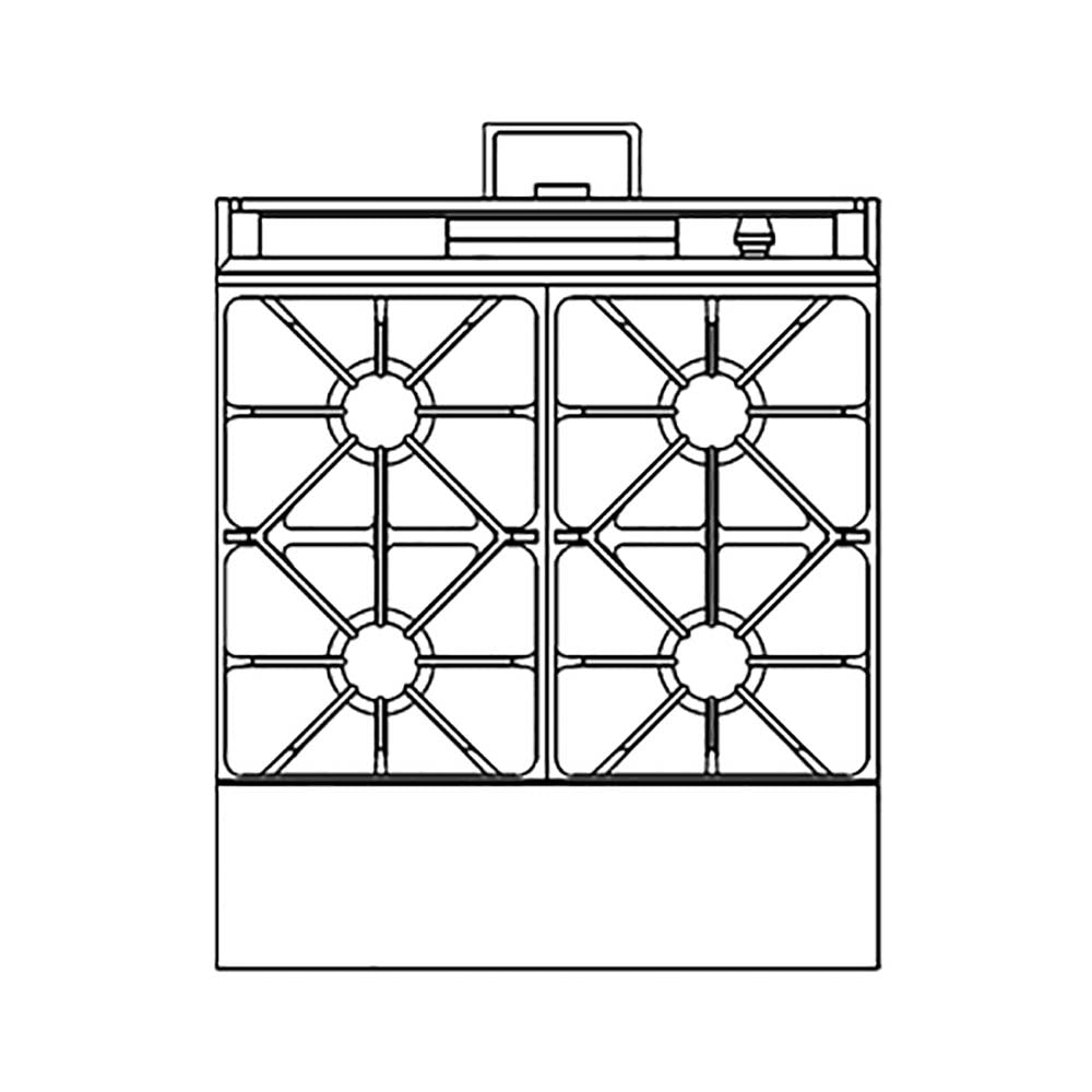 36" Sectional Range w/ Pyromax Open-Top Burners (Modular Mount)