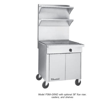 36" Sectional Range with Graduated Hot Top (Convection-Oven Base)