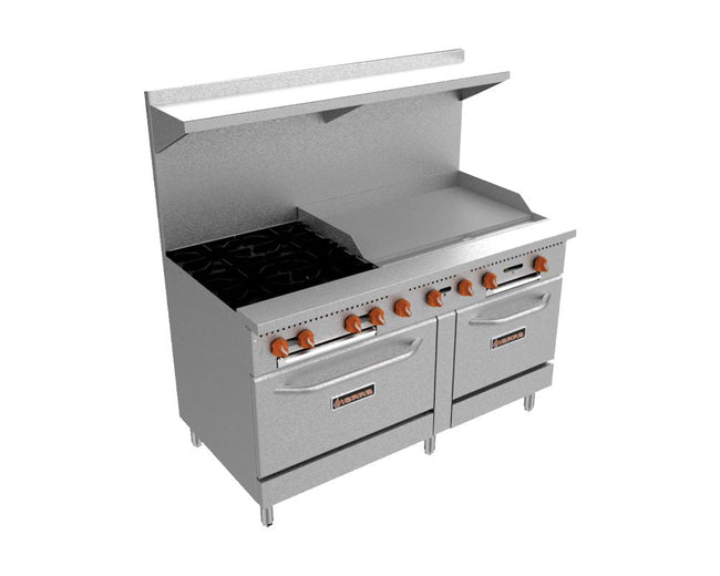 60" Range with 4 Burners and 36" Griddle
