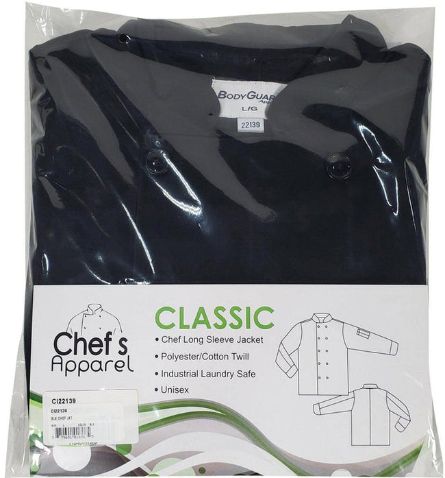 CI22139-S : Basic Chef Jacket, Black