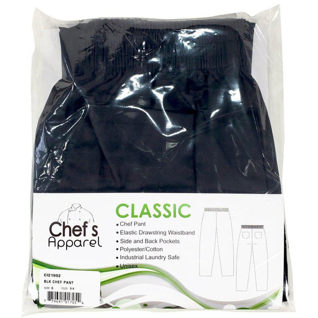 CI21902-S : Baggy Chef Pants, Black