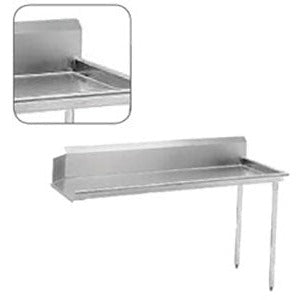 72" Right-Sided STAINLESS STEEL CLEAN DISH TABLES