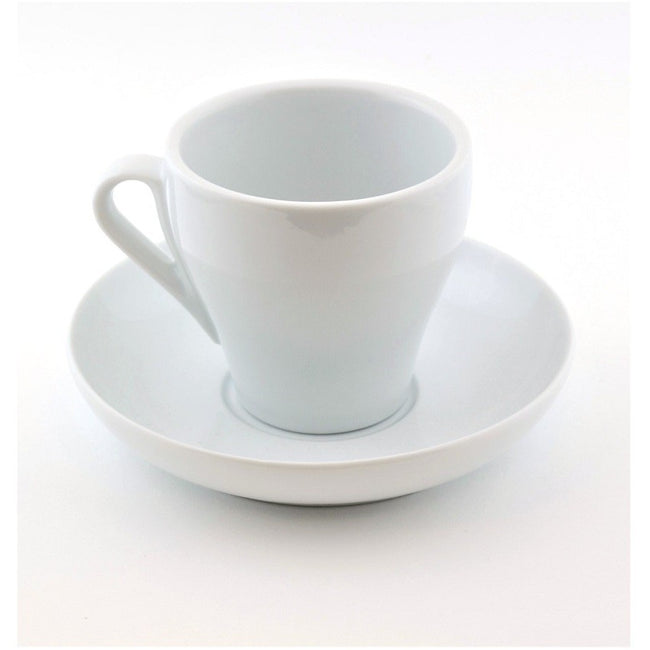 8 oz SQUARE CAPPUCCINO CUP-SAUCER, (SET of 6)