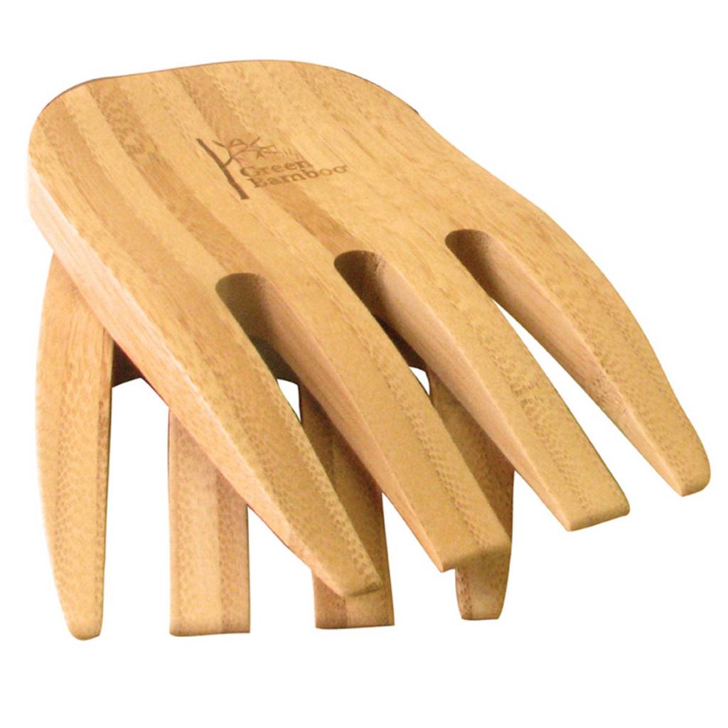SALAD HAND SET, GREEN BAMBOO
