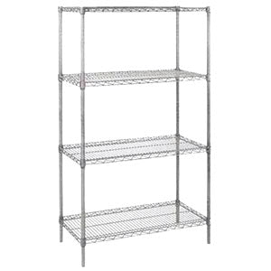 24" x 54" BRIGHT CHROME WIRE SHELVING