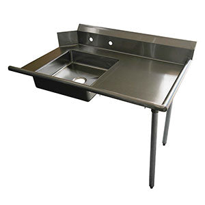 36" Right-Sided STAINLESS STEEL SOIL DISH TABLES