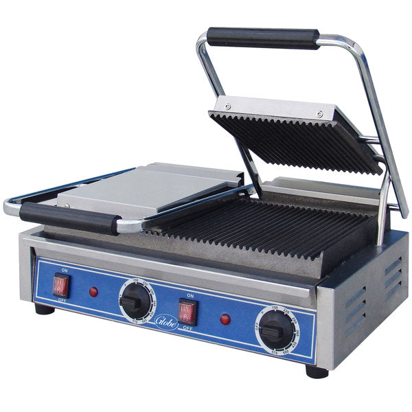 Bistro Double Panini Grill, Grooved Plates, Electric