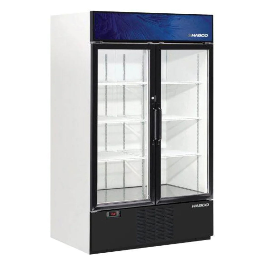 48" Double Glass Door Merchandiser Freezer