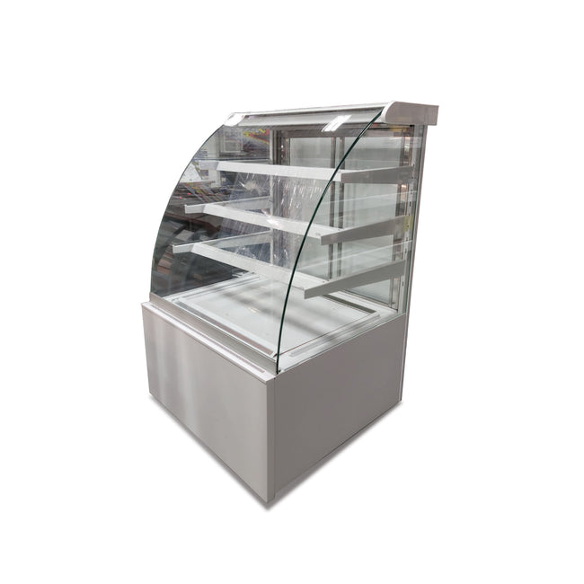 Curved Glass Refrigerated Pastry Case, 3 Shelf