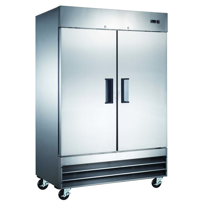 Door 54" Wide, Reach-In Stainless Steel Commercial Refrigerator