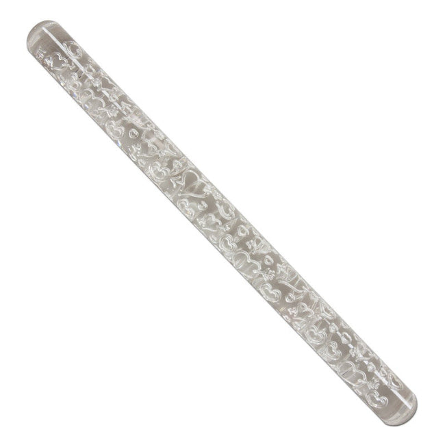 HEARTS IN HEARTS, 13" IMPRESSION ROLLING PIN, 1"DI