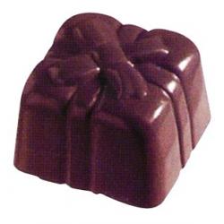 SQUARE GIFT BOX P.C. CANDY MOLD/MOULD 1" X 0.75"D, (24 CAV.)