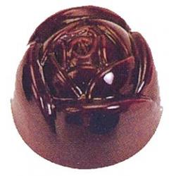 BLOOMING ROSE P.C. CANDY MOLD/MOULD 1.1" X 0.79",  (21 CAV.)