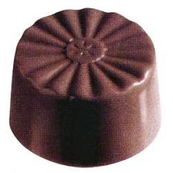 SCALLOPED ROUND P.C. CANDY MOLD/MOULD 1.06"x 0.6"