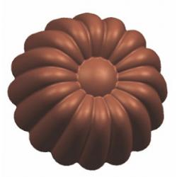 BLOOMING FLOWER P.C. CANDY MOLD/MOULD 1.26" X 0.55", (18 CAV.)