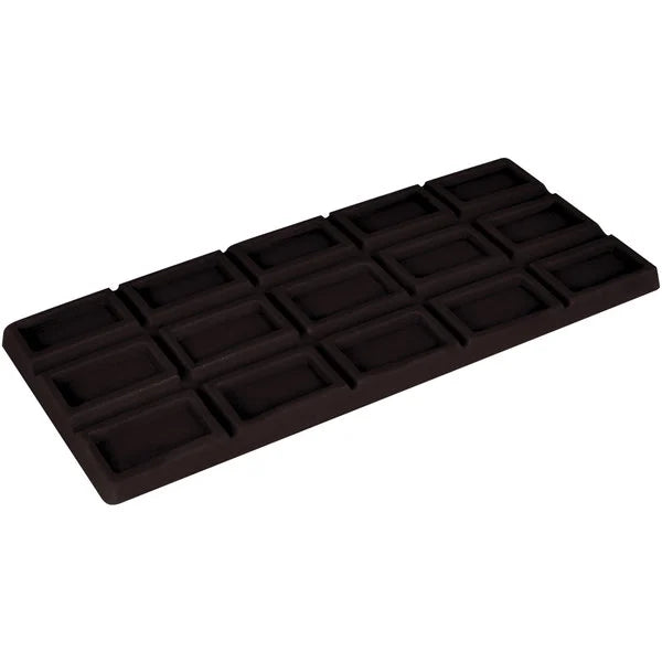 DIMPLED SQUARE BARS P.C. CANDY MOLD/MOULD, (3 CAV.) 5.6" X 2.48" X 0.24"