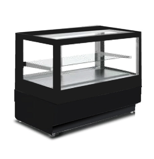 Cube Refrigerated Pastry Case, 1 Shelf, Double Glasses