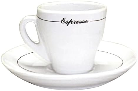 ORLY GLOBAL PPC25-BL | PEAR SHAPE BLK LINE ESPRESSO CUP/SAUCER, 3 OZ (6 ...