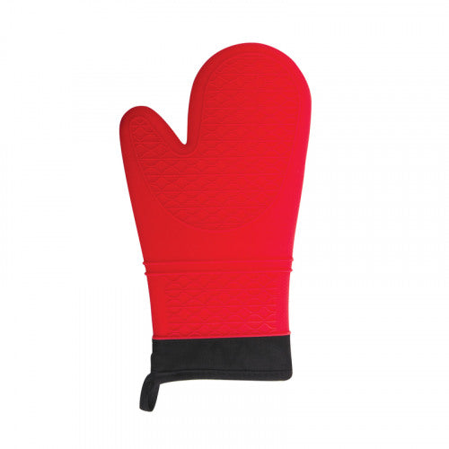 13" SILICONE OVEN MITT, RED, COOL TOUCH