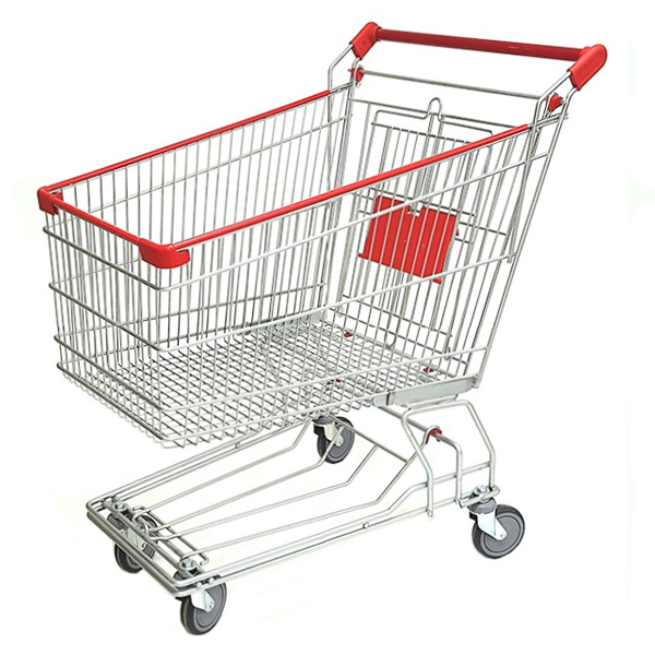 190L Shopping Trolley W/Child Seat & Wire Chassis