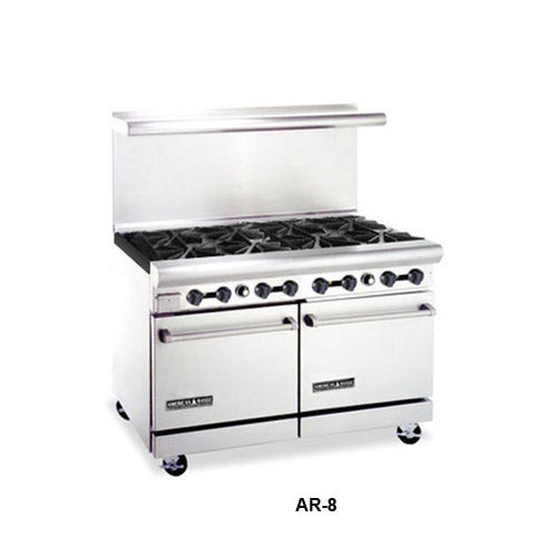 48" Wide Restaurant Range with (Two 20" Wide Ovens) or (One 26.5" Wide Oven & Storage Base)