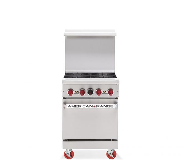 AR-4 24″ Gas Range With 4 Burners